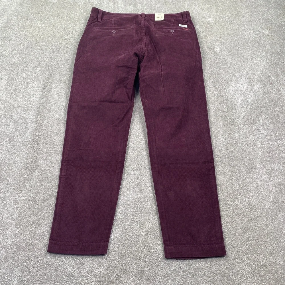 Levi's Mens Corduroy Pants 33x30 Burgundy Straight Leg Standard Fit‎ Jeans NWT